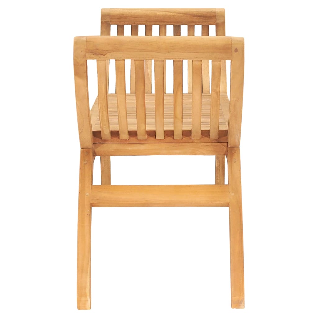 Havebænk 126 cm massivt teaktræ - number 4.