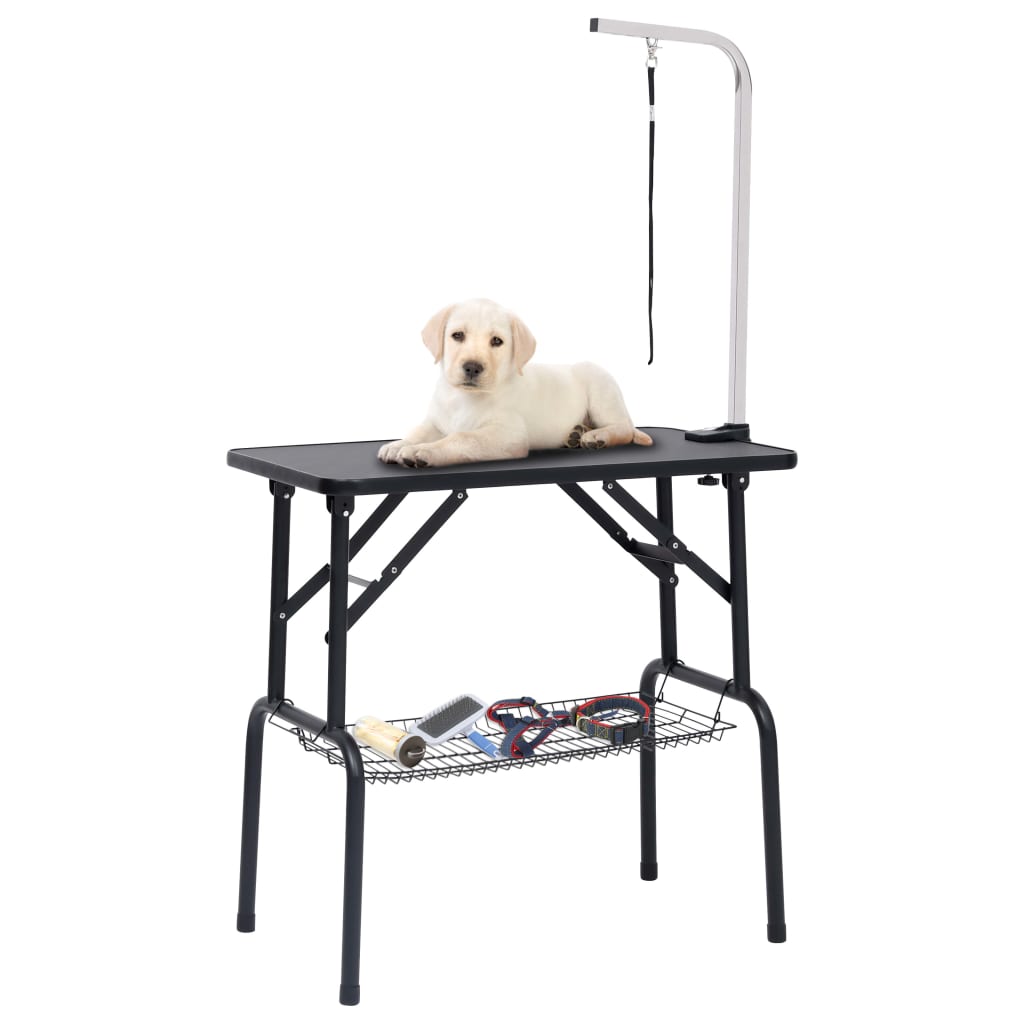 Table de toilettage réglable pour chien avec 1 boucle et panier - number 1.