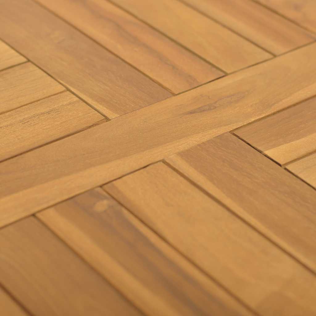 Firkantet bordplade 50x50x2,5 cm massivt teaktræ - number 5.