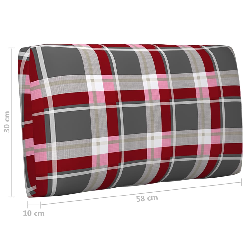 2-personers pallesofa med hynder imprægneret fyrretræ - rødternet, 2-sædet, brun, 1 - number 6.