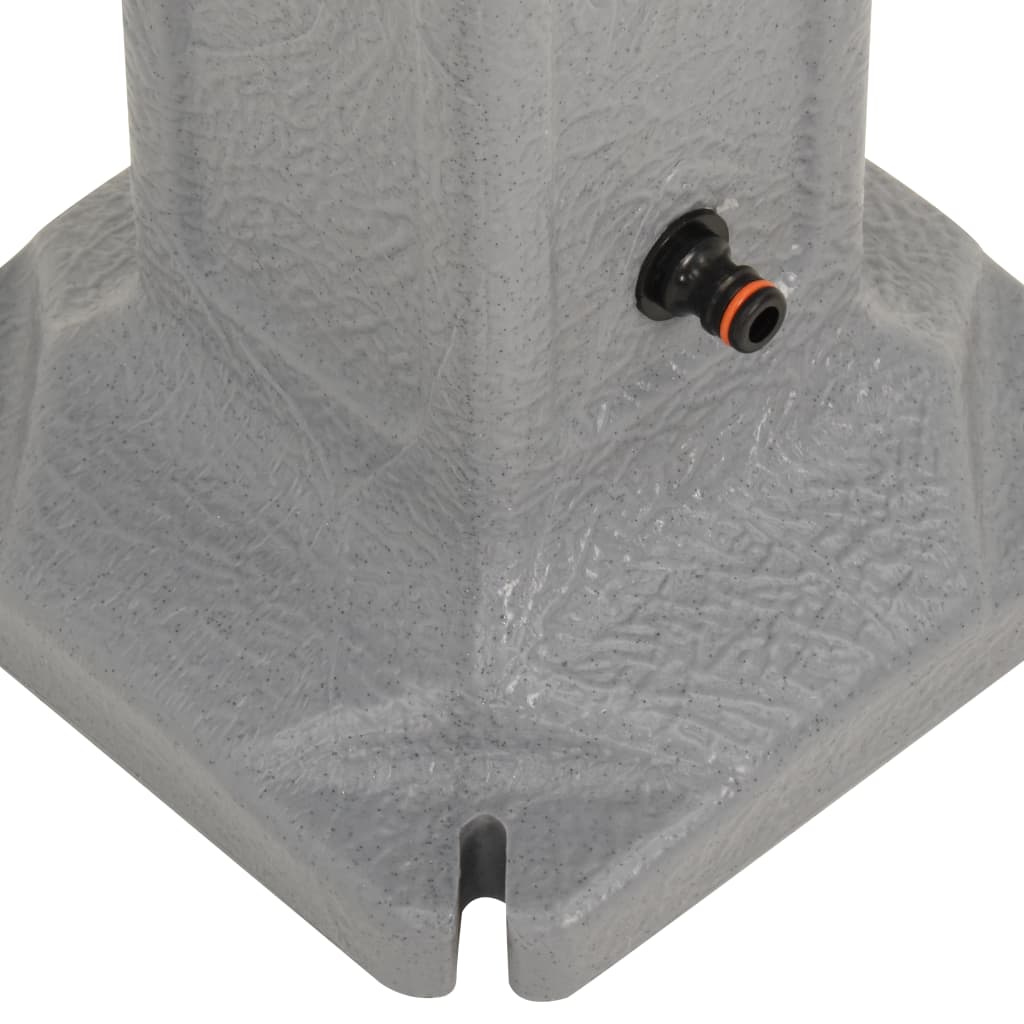 Havevandpost med hane stenlook - lysegrå, 1 - number 5.