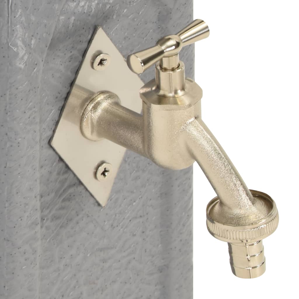 Havevandpost med hane stenlook - lysegrå, 1 - number 6.