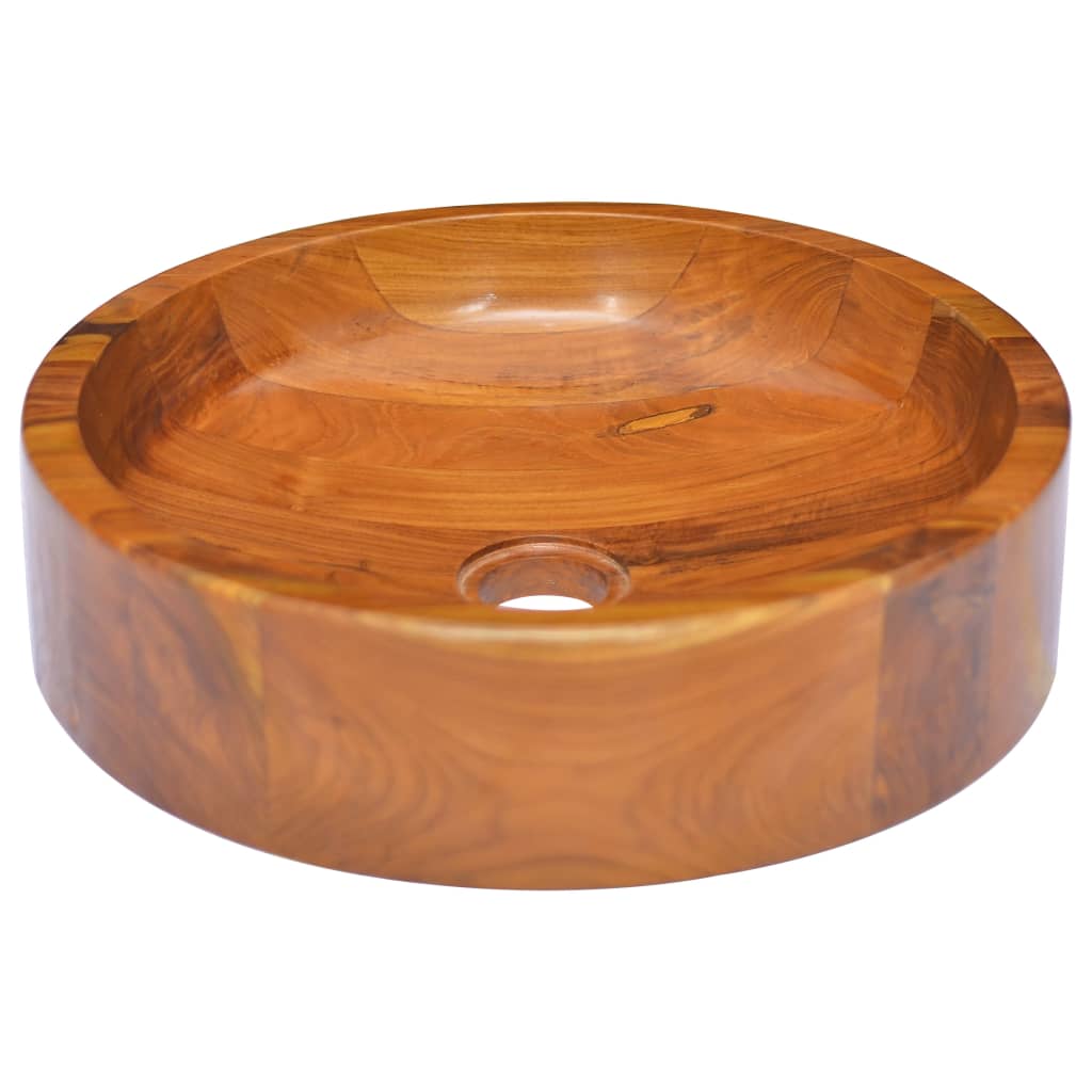 Tvättställ φ40x10 cm massivt teak - 40 x 10 cm (diameter x h) - number 1.