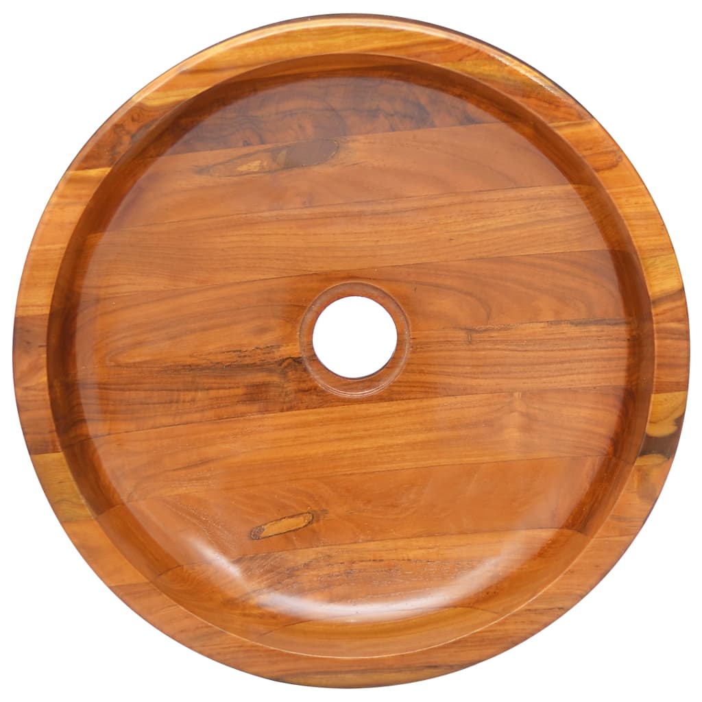 Tvättställ φ40x10 cm massivt teak - 40 x 10 cm (diameter x h) - number 3.