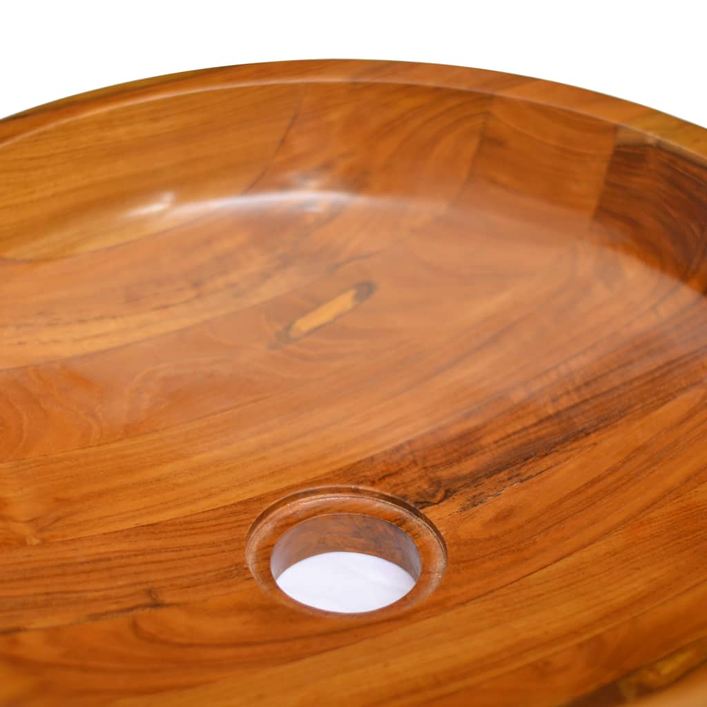 Tvättställ φ40x10 cm massivt teak - 40 x 10 cm (diameter x h) - number 5.