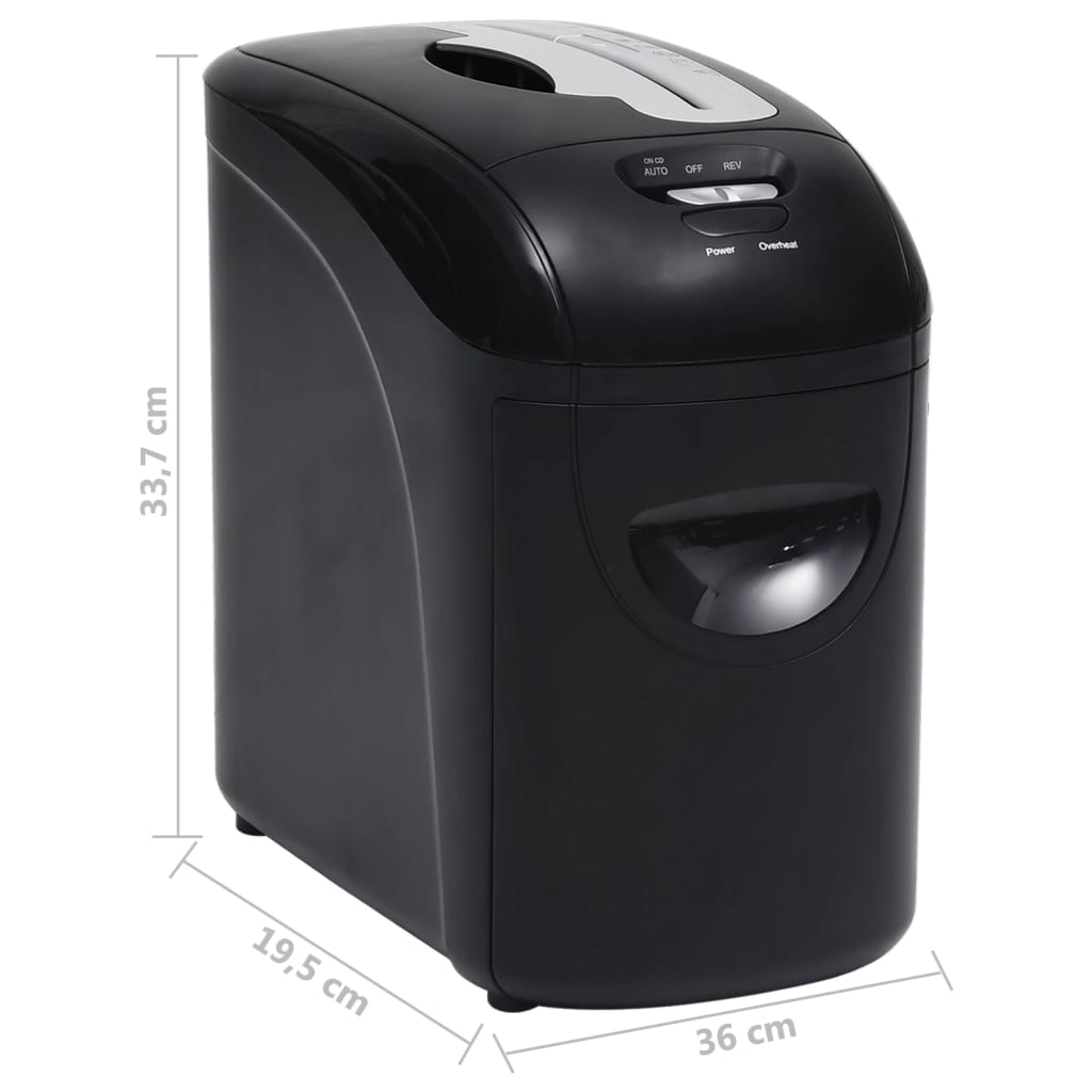 Destructora de papel 10 hojas microcorte negra - number 8.