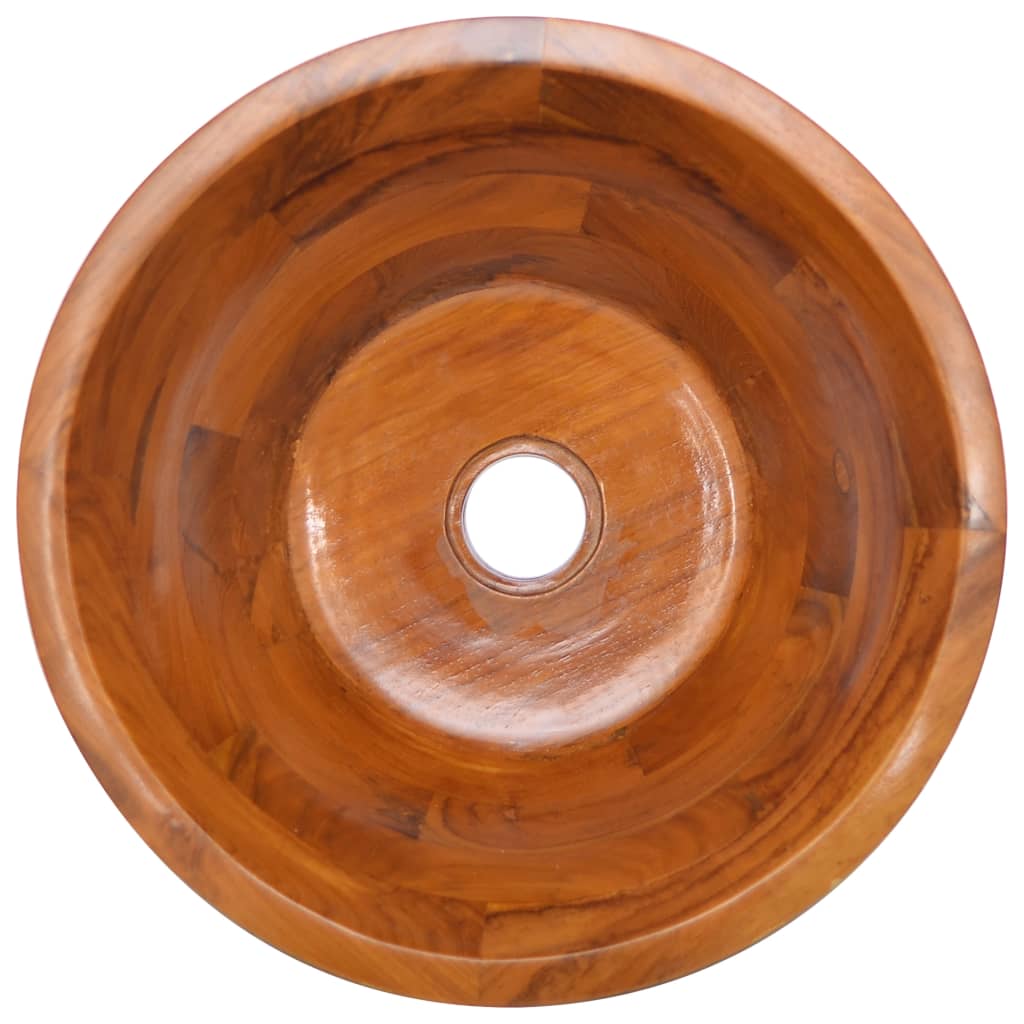Lavabo φ40x20 cm legno massello di teak - 40 x 20 cm (diam. xh) - number 4.