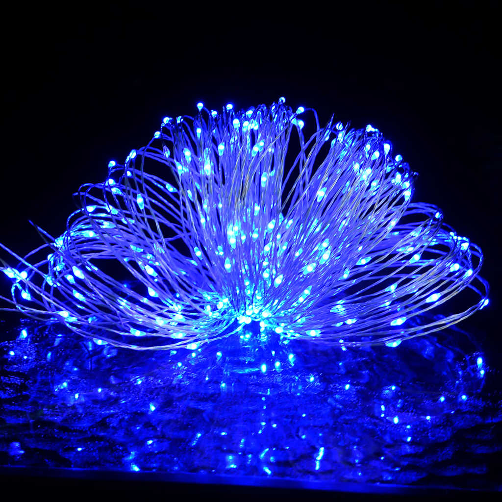 Guirlande lumineuse led 150 leds 15 m pvc bleu - number 3.