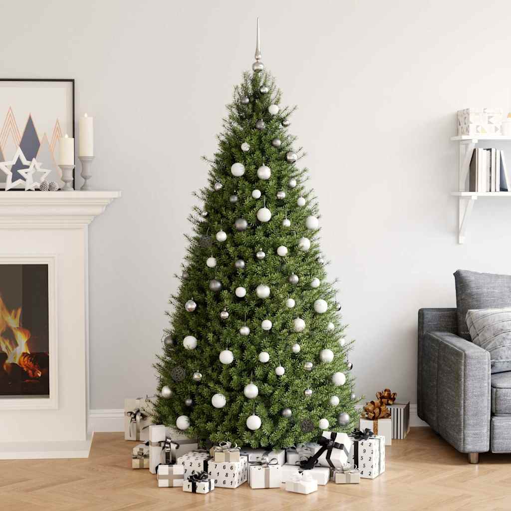 Christmas ball set with top spire 61 parts 150 leds white and grey - number 2.