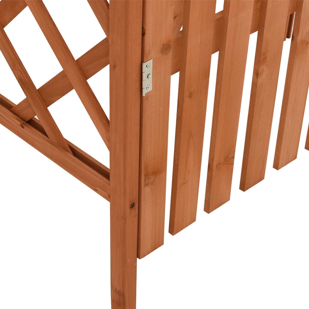 Pergola avec portail 116x40x204 cm bois d'épicéa massif - marron, 1 - number 5.