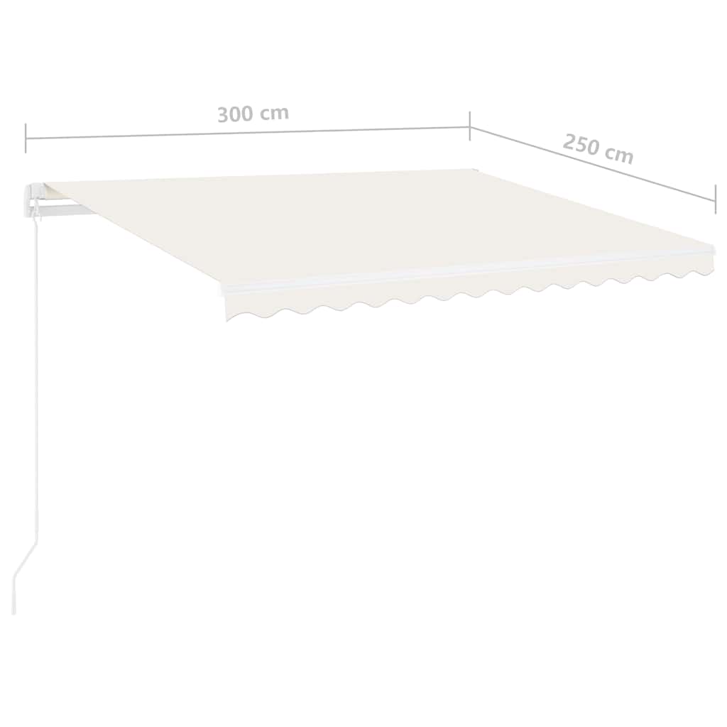 Free -standing awning manual operation cream colored - cream, 300 x 250 cm, 1 - number 12.