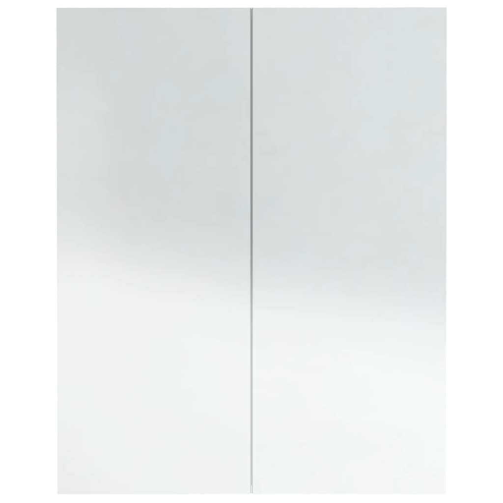 Meuble de salle de bain avec miroir 60x15x75 cm mdf - blanc brillant, 1 - number 5.