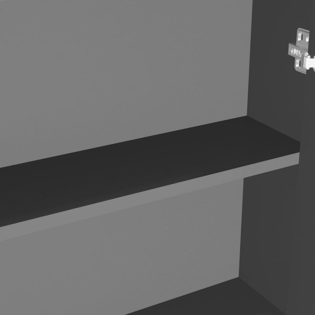 Kupaonski ormarić s ogledalom 60x15x75 cm mdf - antracit siva, 1 - number 7.