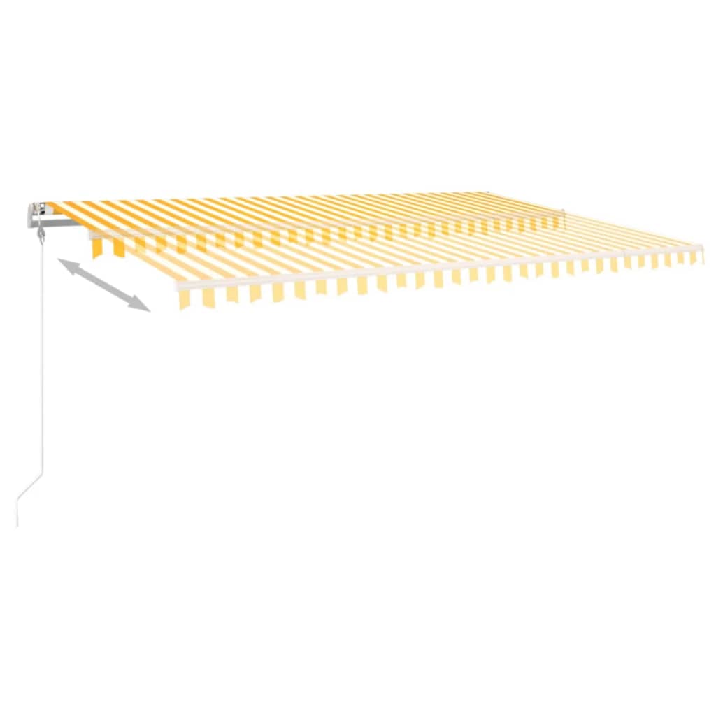 Awning automatic operation - yellow and white, 500 x 350 cm, 1 - number 3.