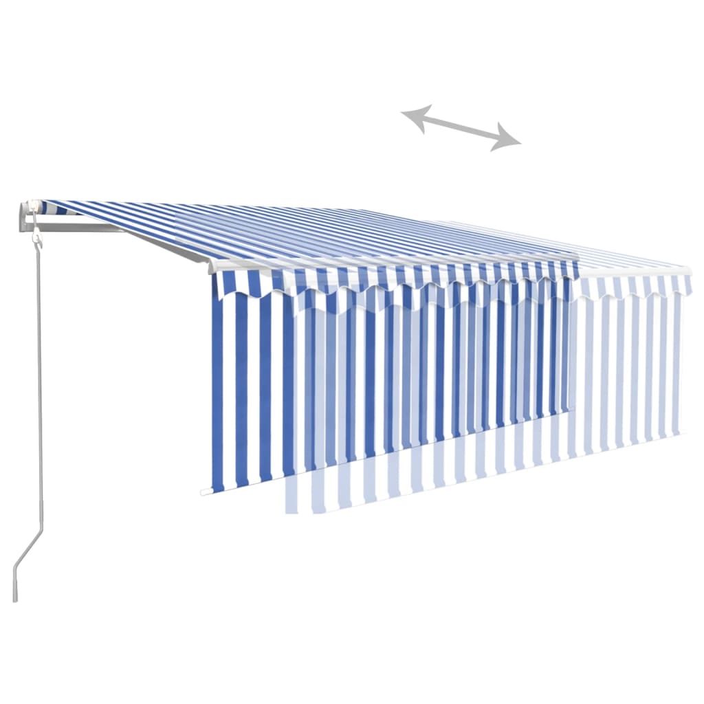 Arkise m. curtain 3x2.5 m manual operation - blue and white, 3 x 2.5 m, 1 - number 4.