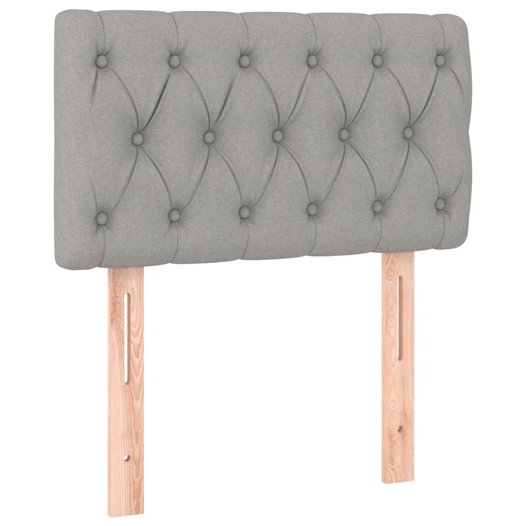 Tkanina kontinentalnog kreveta - svijetlo siva, 80 x 200 cm, s ukrasnim gumbima - number 6.