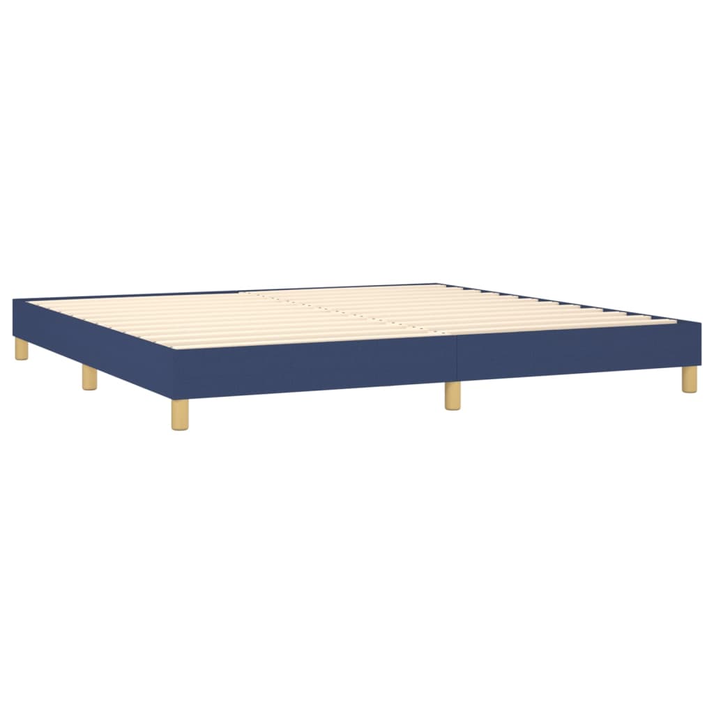 Continental bed with mattress fabric - blue, 200 x 200 cm, vertical stripes - number 4.