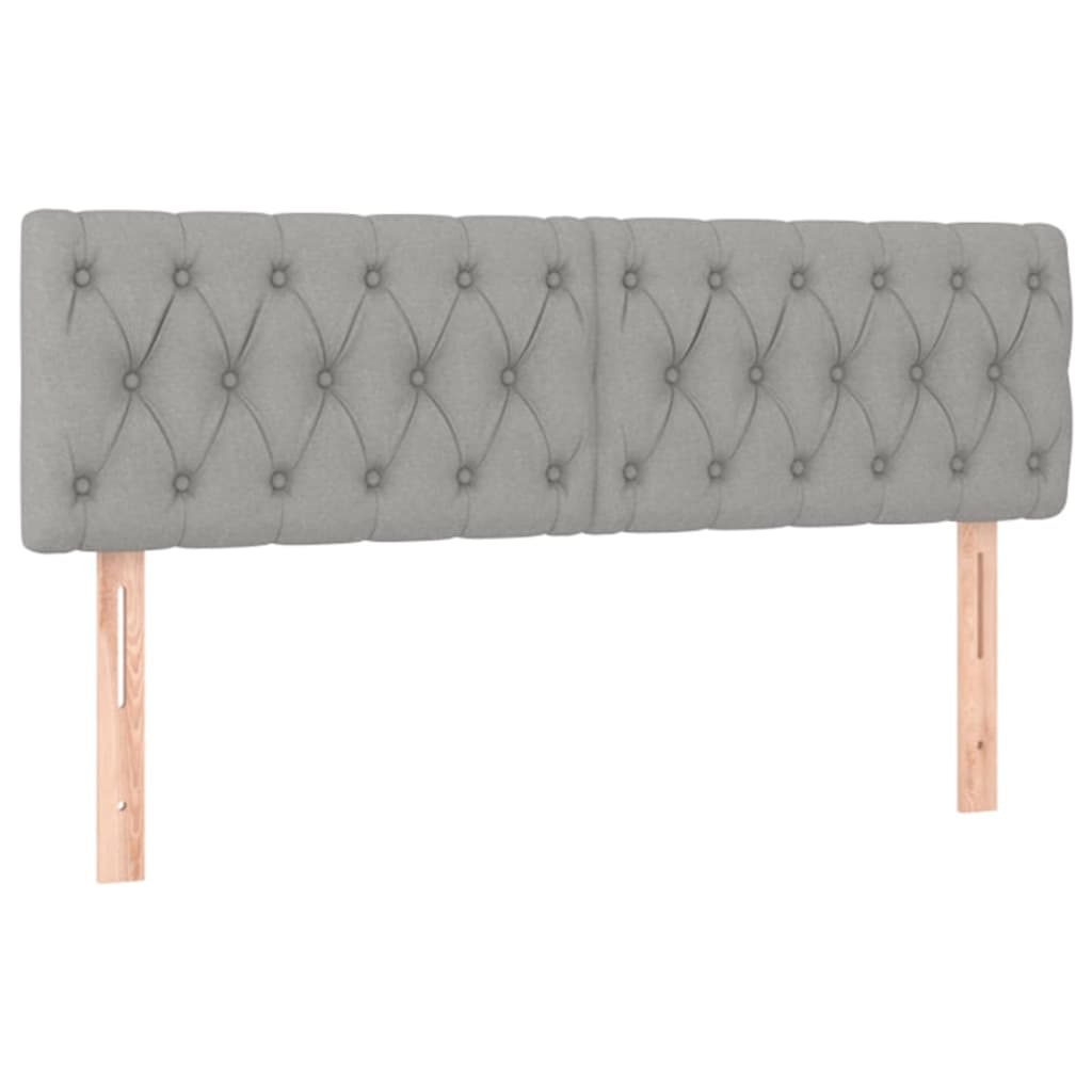 Tkanina kontinentalnog kreveta - svijetlo siva, 160 x 200 cm, s ukrasnim gumbima - number 6.