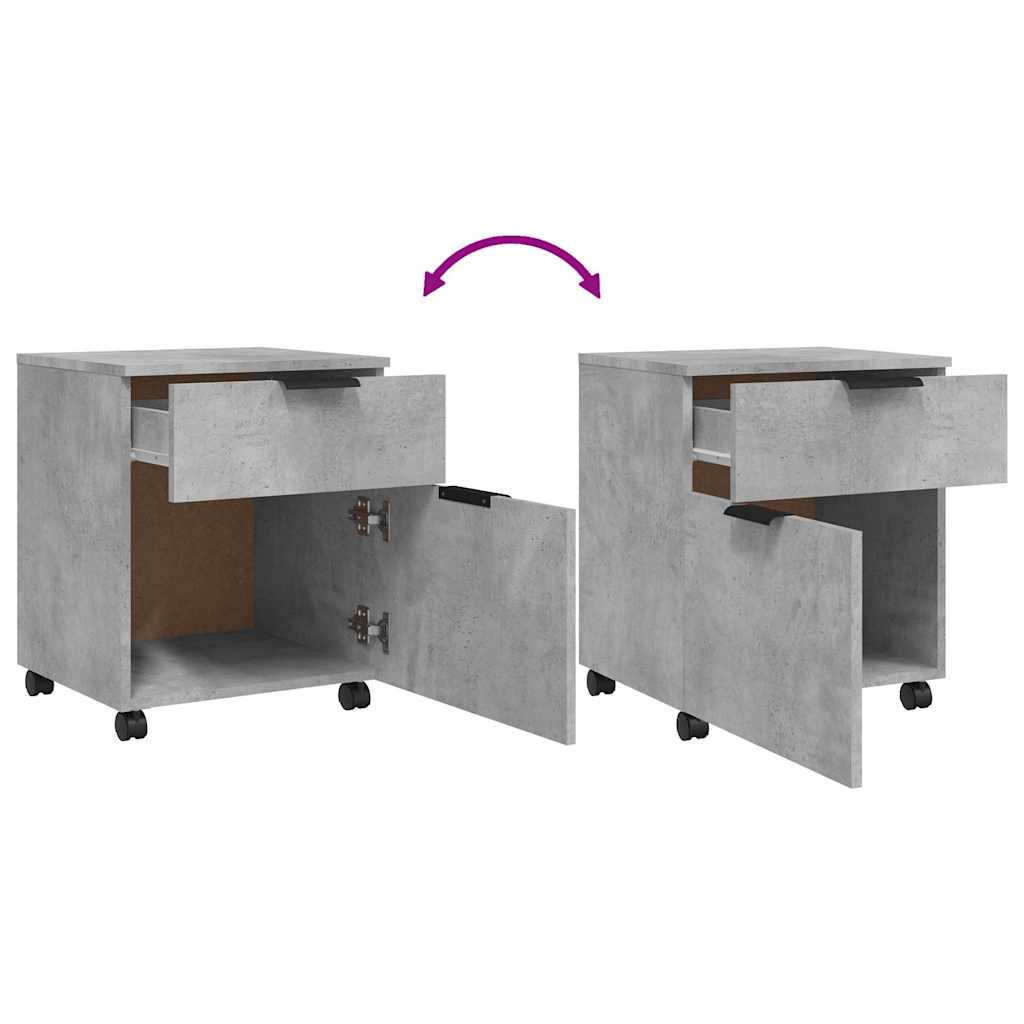 Kartotéka s kolečky 45x38x54 cm dřevěné dřevo - betonově šedá, 1 - number 6.