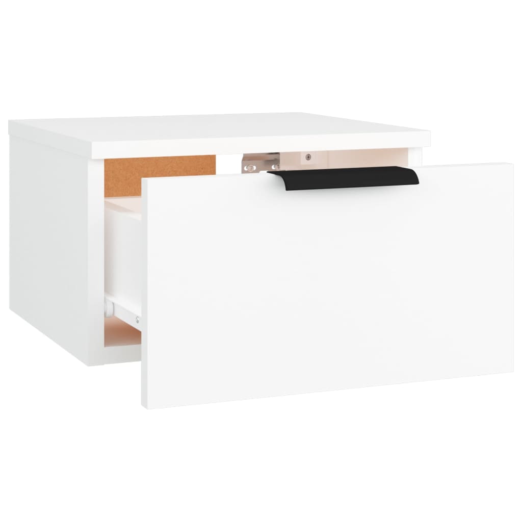 Wall-hung bedside tables pcs. 34x30x20 cm - white, 2 - number 6.