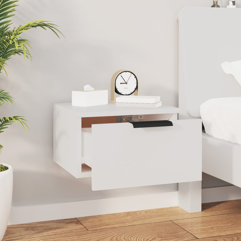 Wall-hung bedside tables pcs. 34x30x20 cm - white, 2 - number 9.
