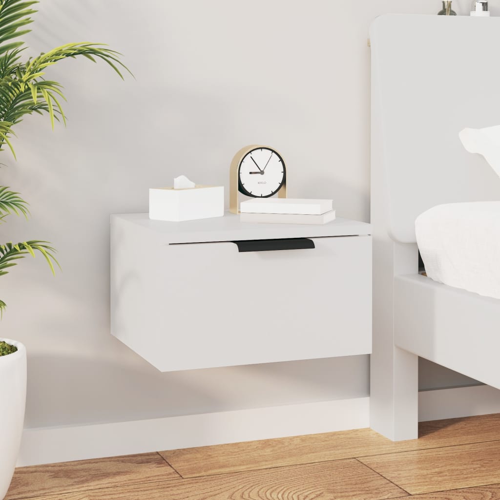 Wall-hung bedside tables pcs. 34x30x20 cm - white, 2 - number 8.