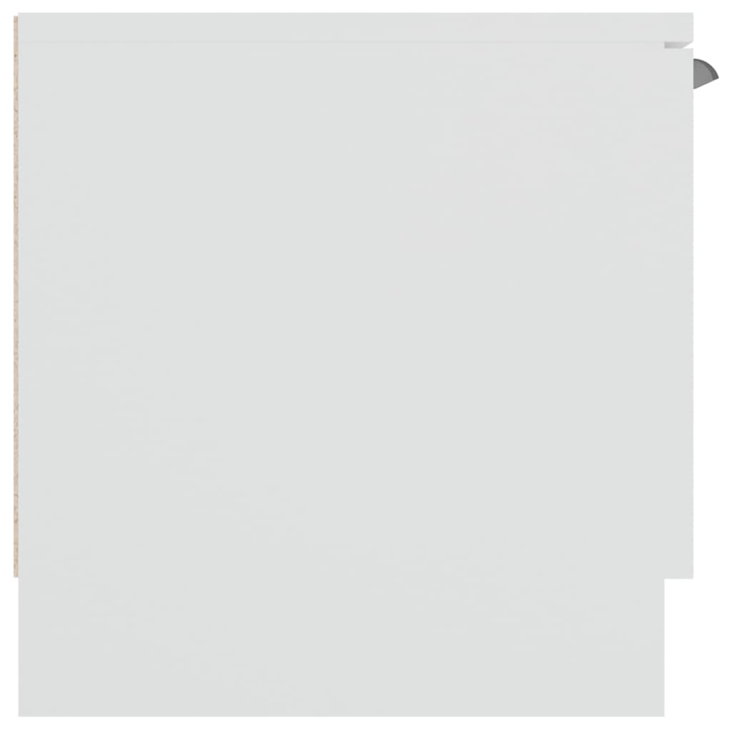 Tv-bord 102x35x36,5 cm konstrueret træ - hvid, 1 - number 8.