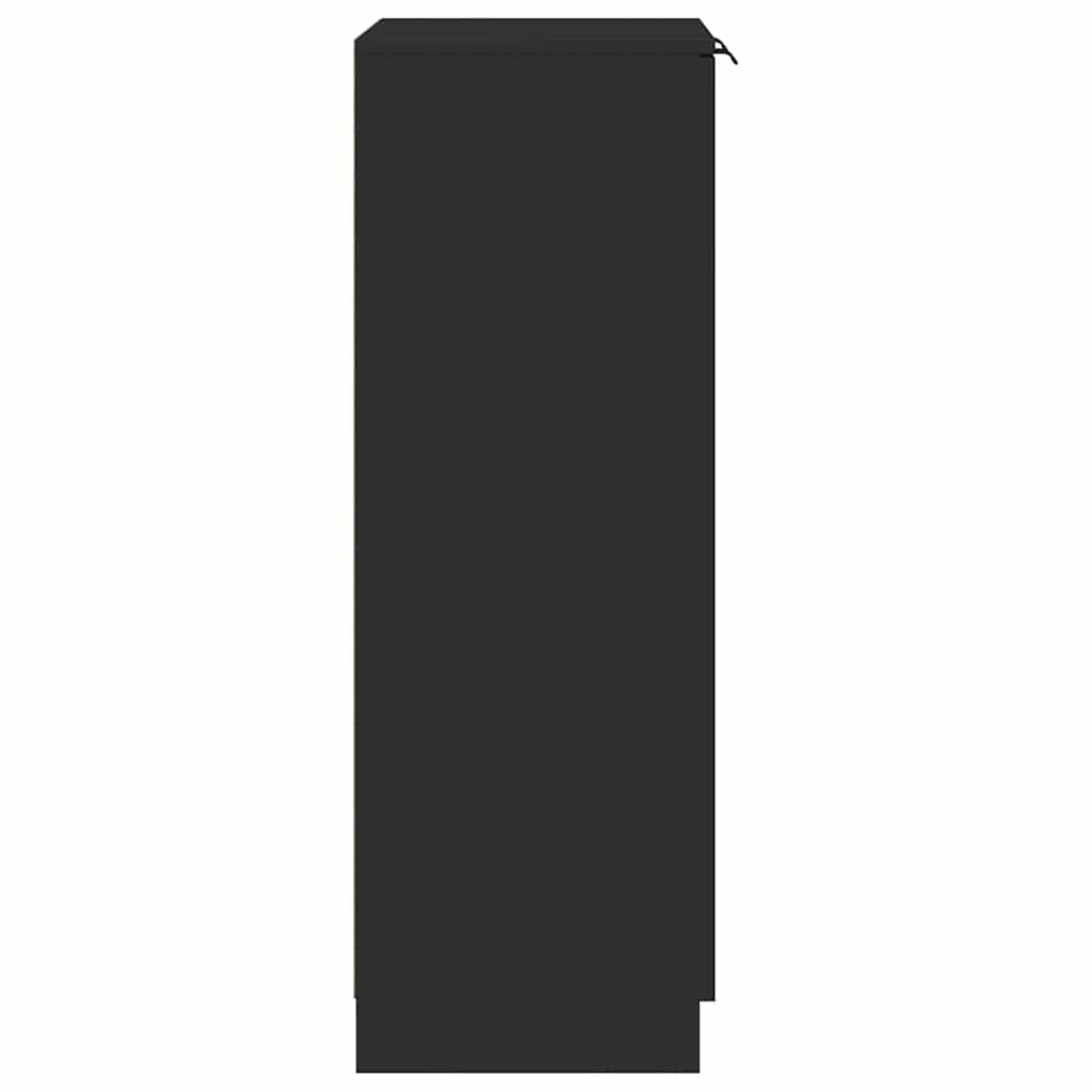 Skoskab 59x35x100 cm konstrueret træ sort - number 5.