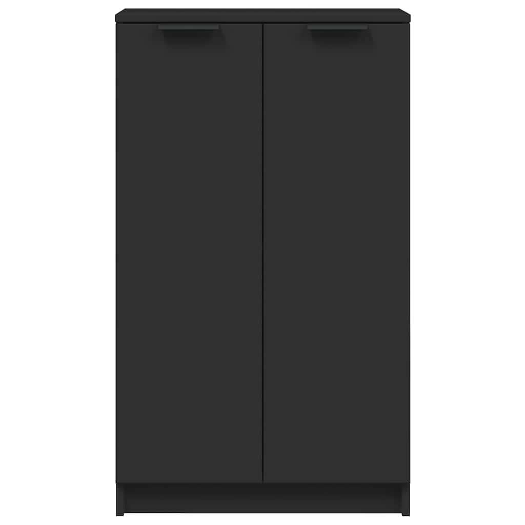 Skoskab 59x35x100 cm konstrueret træ sort - number 4.