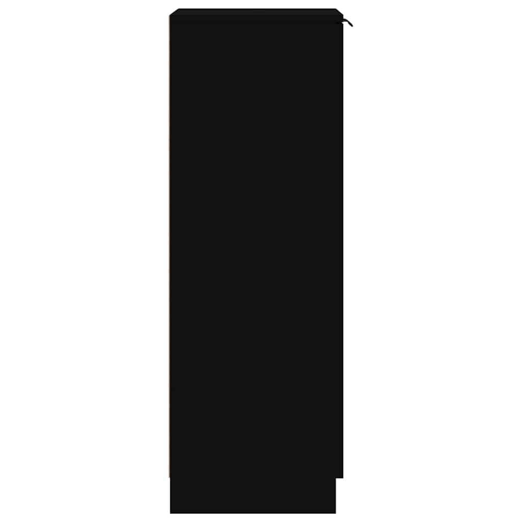 Skoskab 30x35x100 cm konstrueret træ sort - number 7.