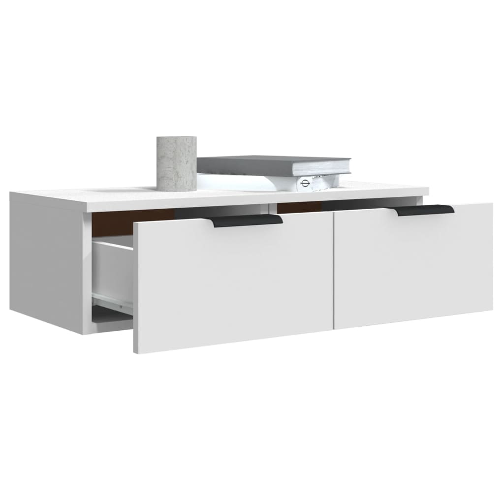 Vægskab 68x30x20 cm konstrueret træ - hvid - number 5.