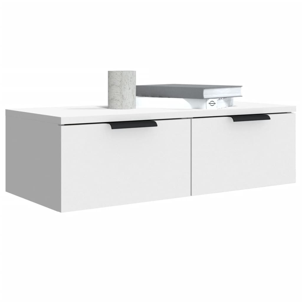 Vægskab 68x30x20 cm konstrueret træ - hvid - number 4.