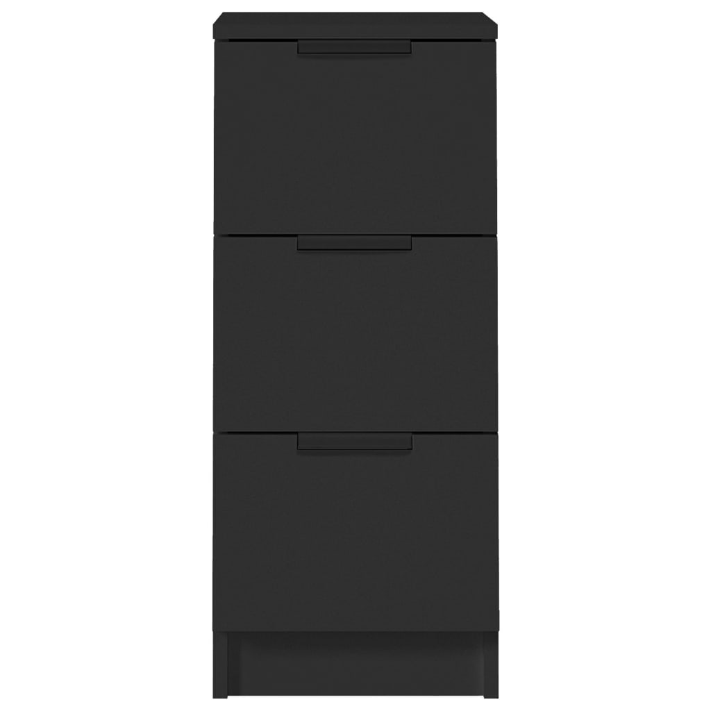 Skänk 2 st. 30x30x70 cm svart konstruerat trä - number 7.