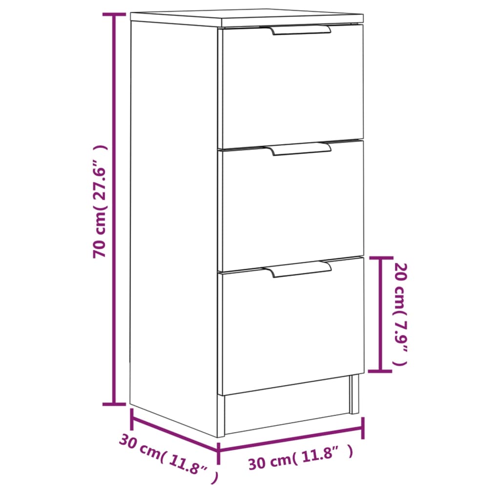 Dona pc. 30x30x70 cm legno ingegnerizzato - grigio cemento, 2 - number 9.