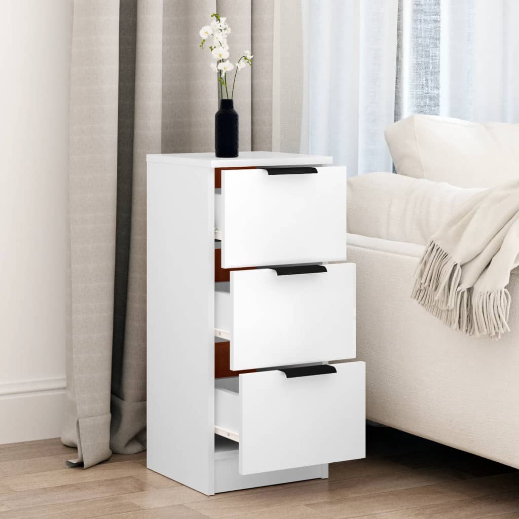 Skjenk 30x30x70 cm konstruert tre - hvit, 1 - number 3.