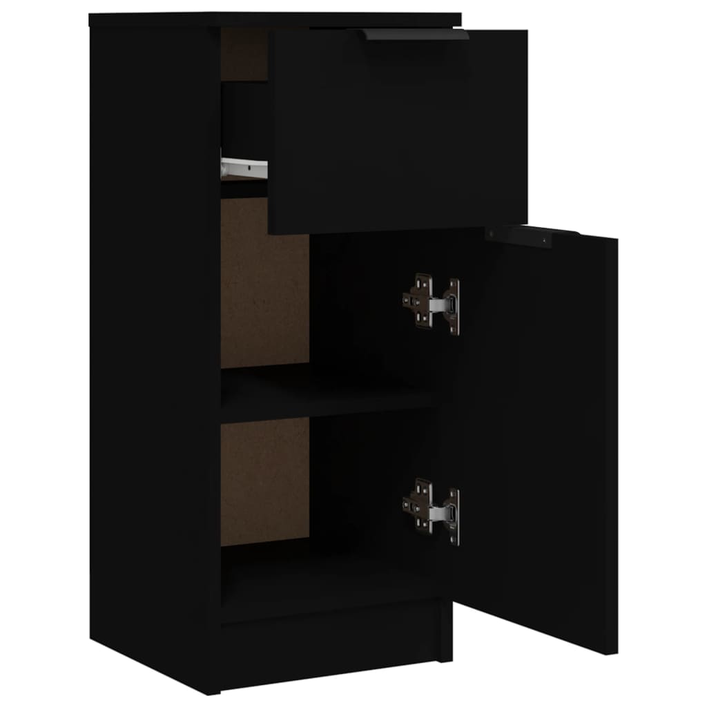 Skänk 30x30x70 cm konstruerat trä svart - number 7.