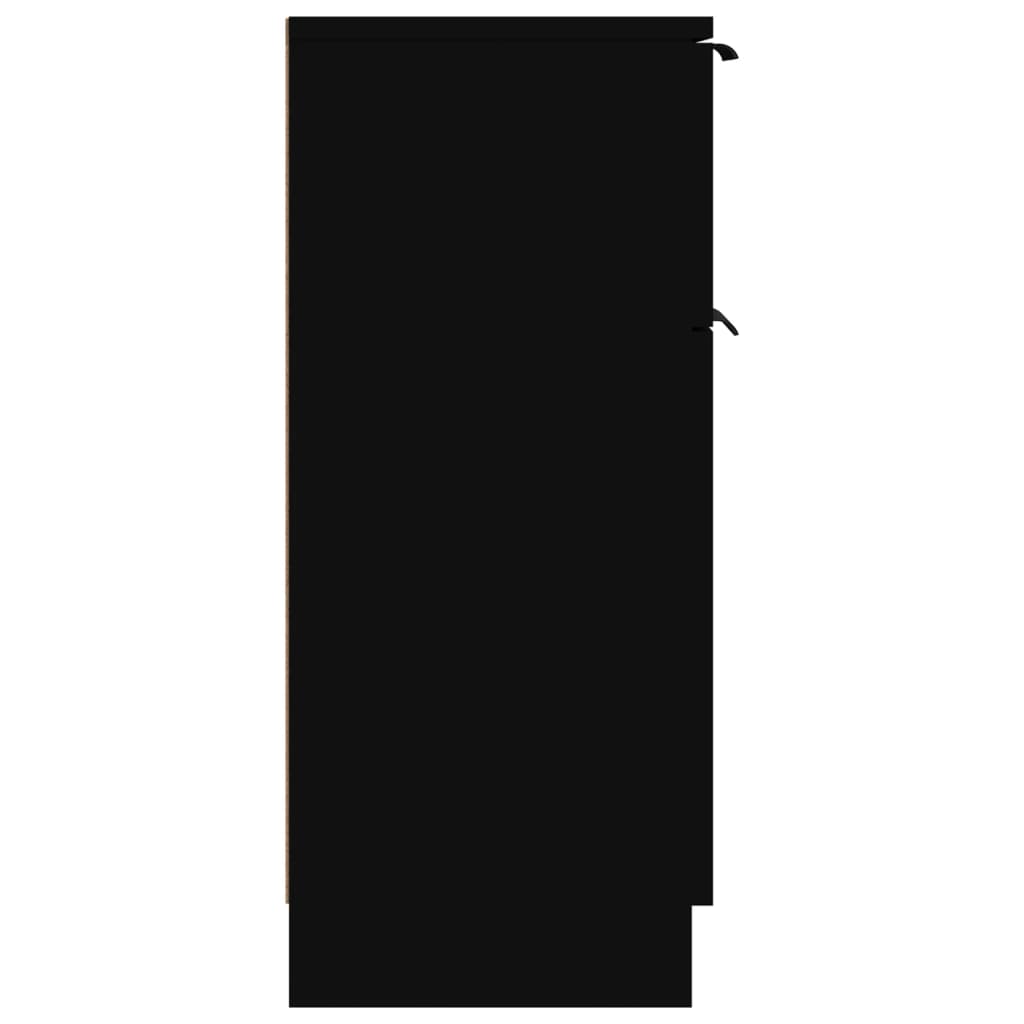 Skänk 30x30x70 cm konstruerat trä svart - number 8.