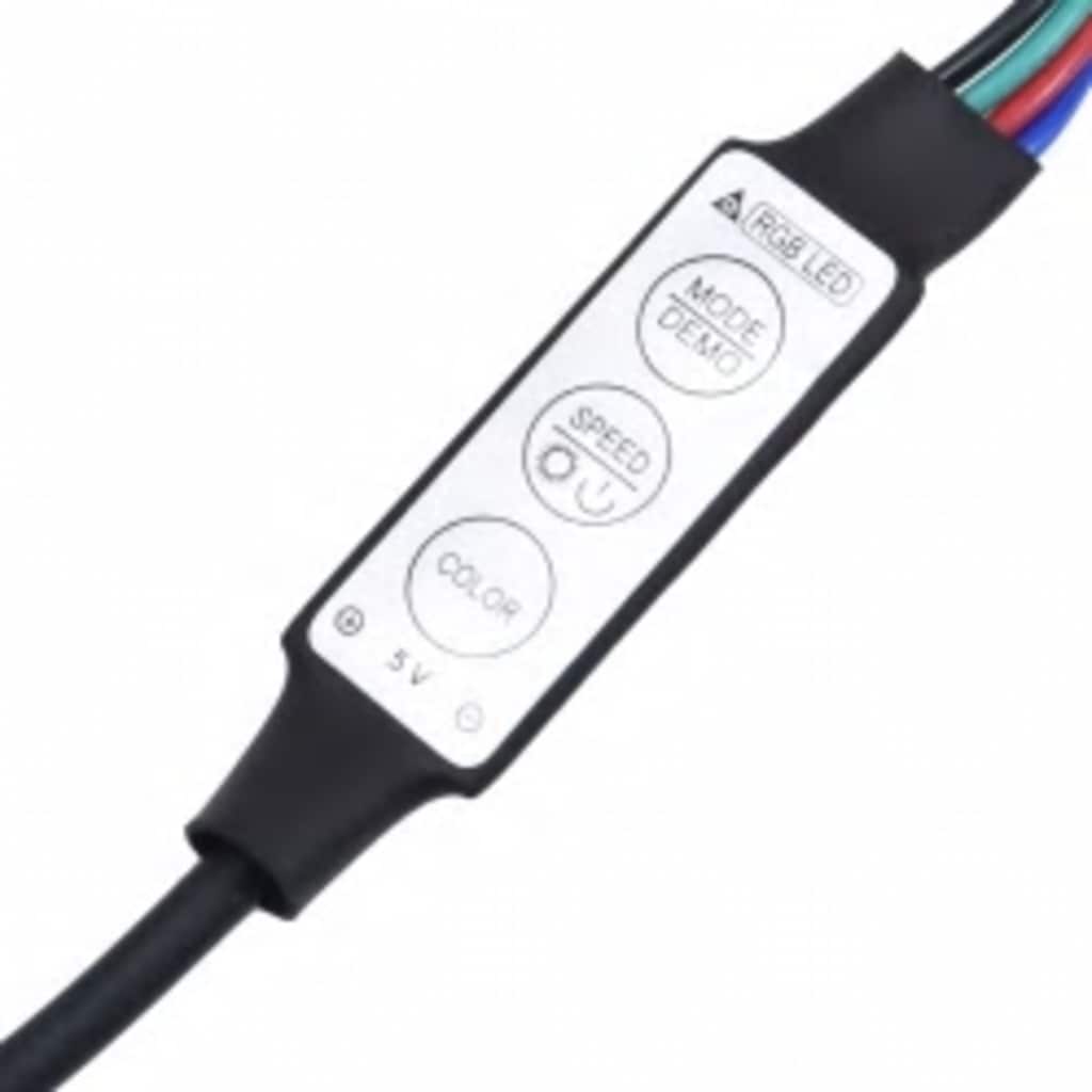 Cadre de lit avec éclairage led en bois massif - blanc, 140 x 200 cm - number 11.