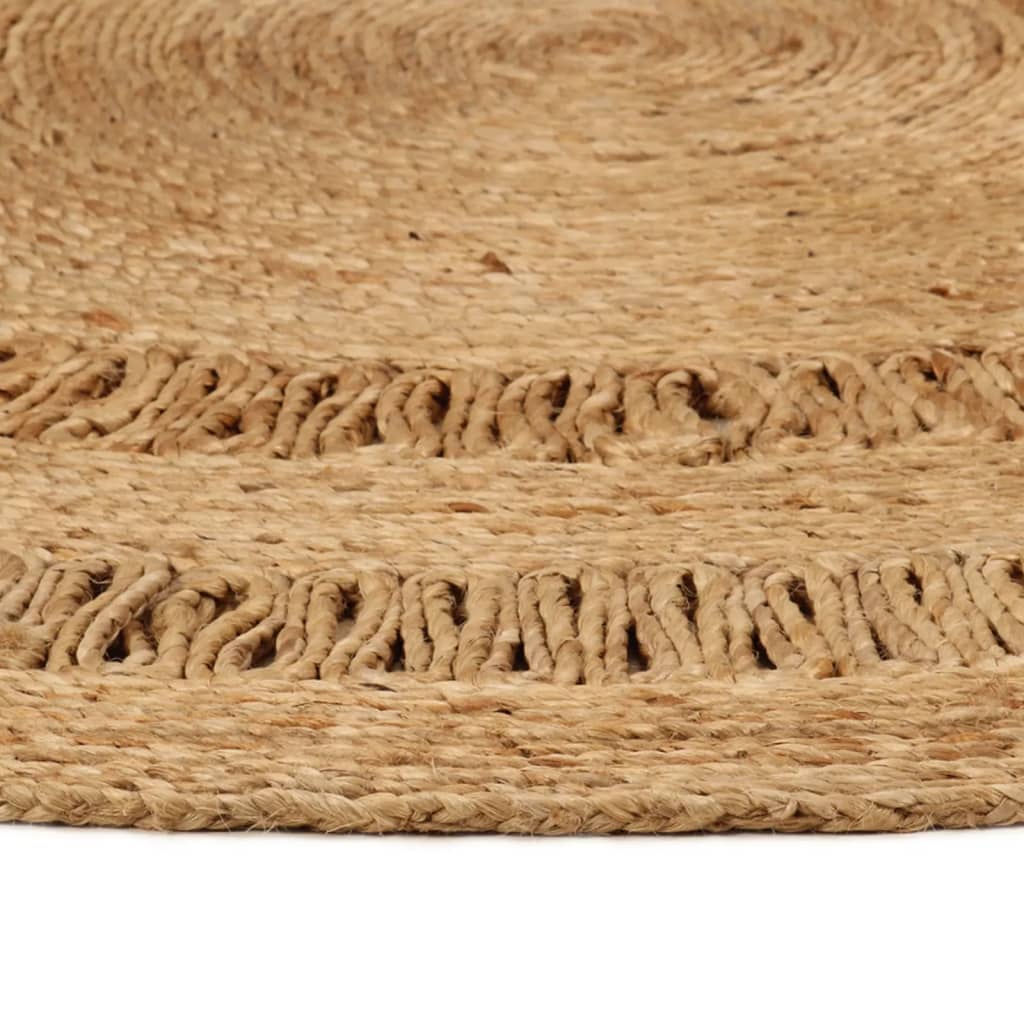 Carpet hand-woven jute round - 120 cm - number 2.