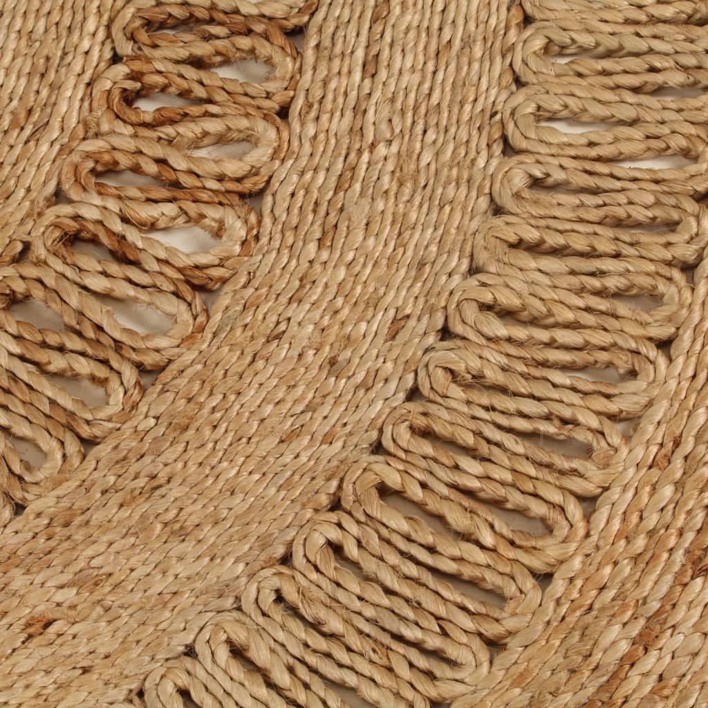 Carpet hand-woven jute round - 120 cm - number 3.