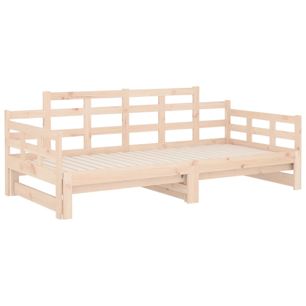 Daybed med udtræk 2x(90x190) cm massivt fyrretræ - number 8.
