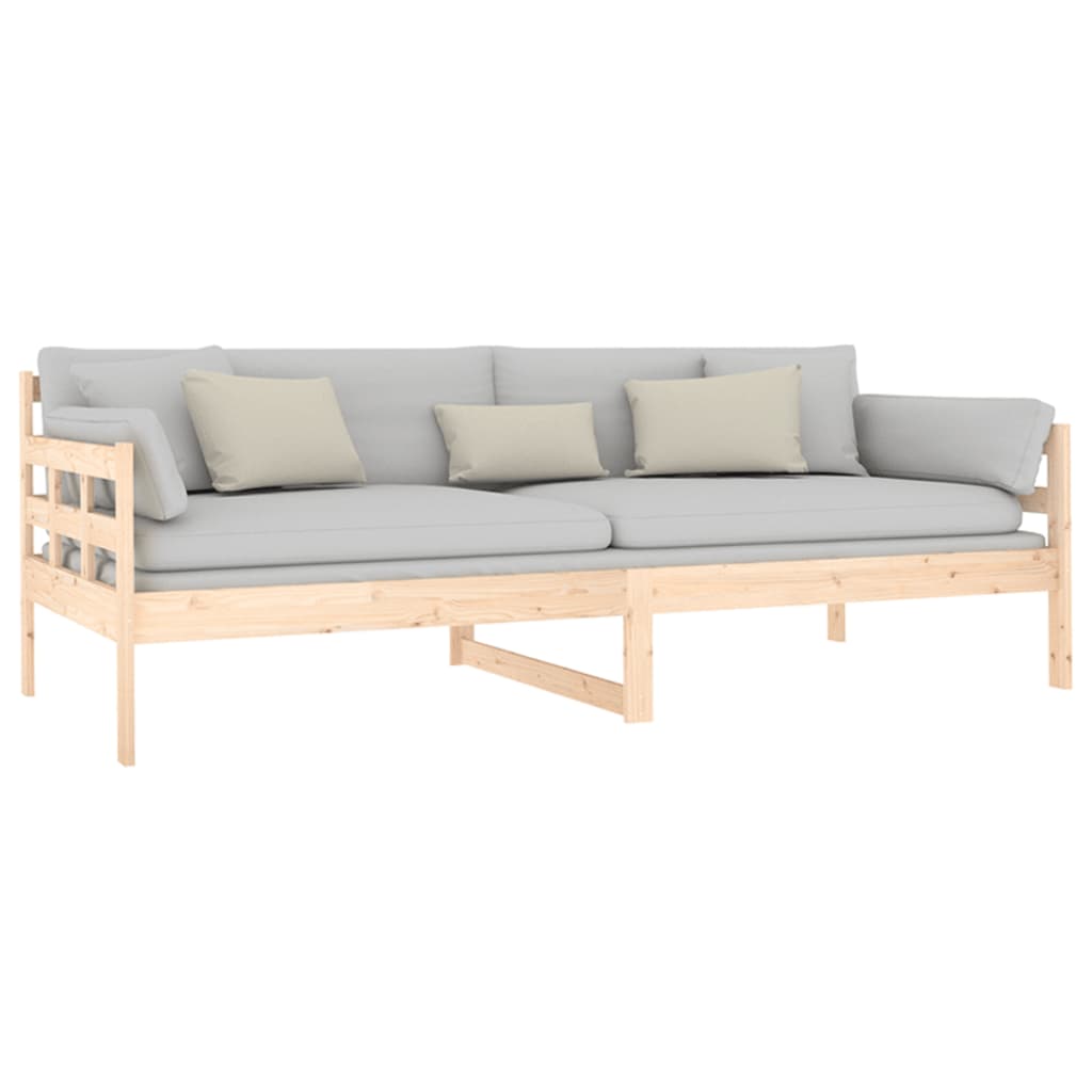 Daybed massivt fyrretræ - naturfarvet, 90 x 200 cm - number 6.