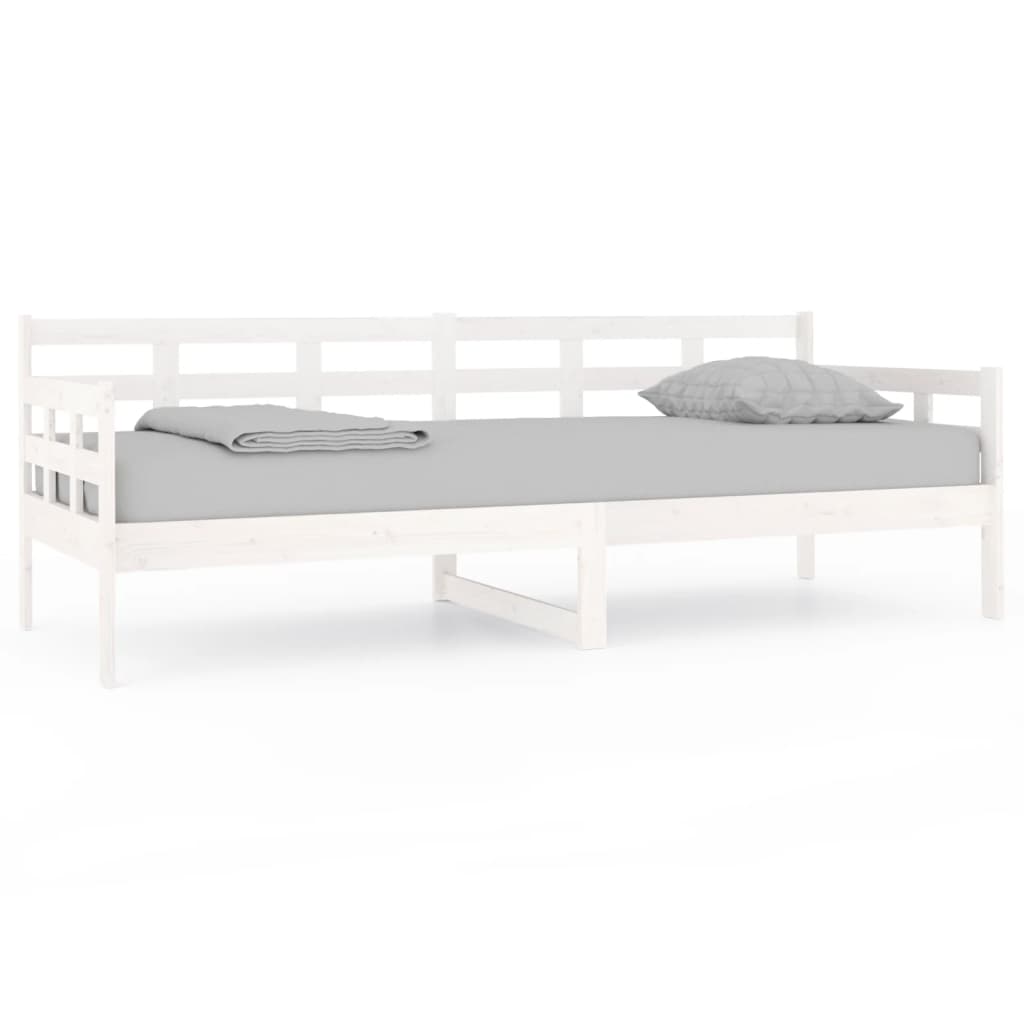 Daybed massivt fyrretræ - hvid, 80 x 200 cm - number 2.