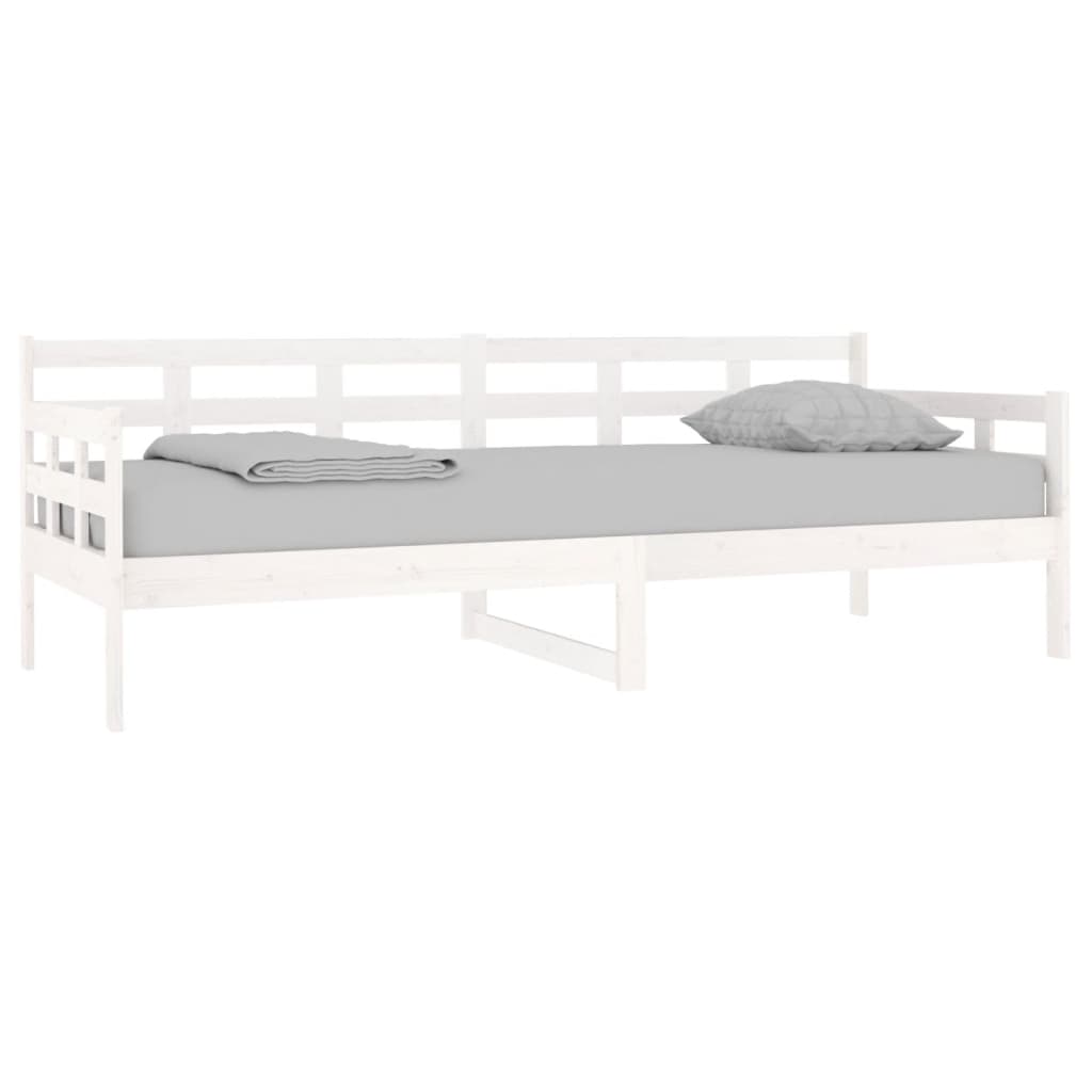 Daybed massivt fyrretræ - hvid, 80 x 200 cm - number 3.