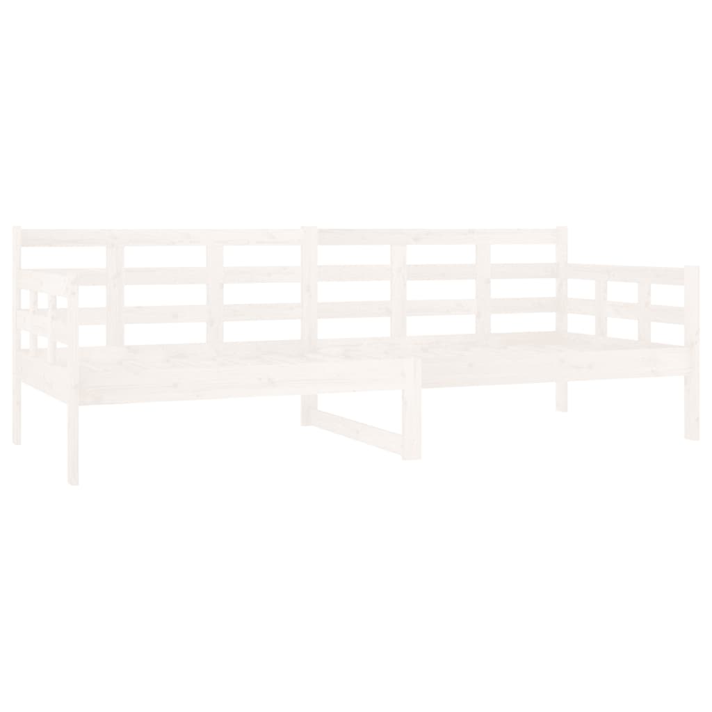 Daybed massivt fyrretræ - hvid, 80 x 200 cm - number 7.
