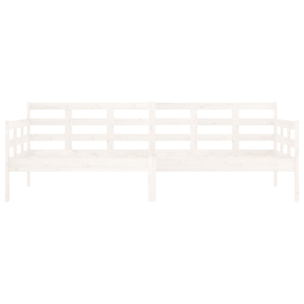 Daybed massivt fyrretræ - hvid, 80 x 200 cm - number 8.