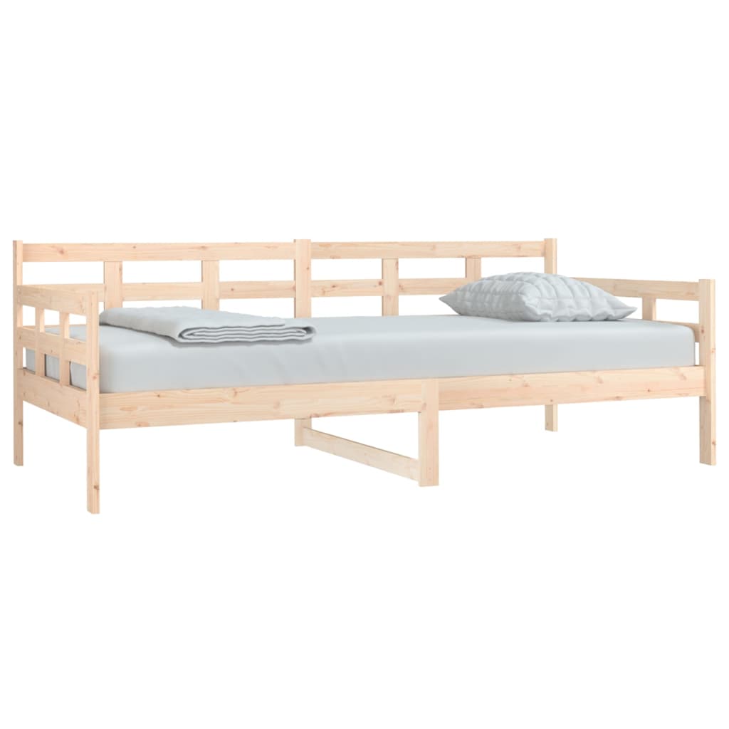 Daybed massivt fyrretræ - naturfarvet, 90 x 190 cm - number 3.