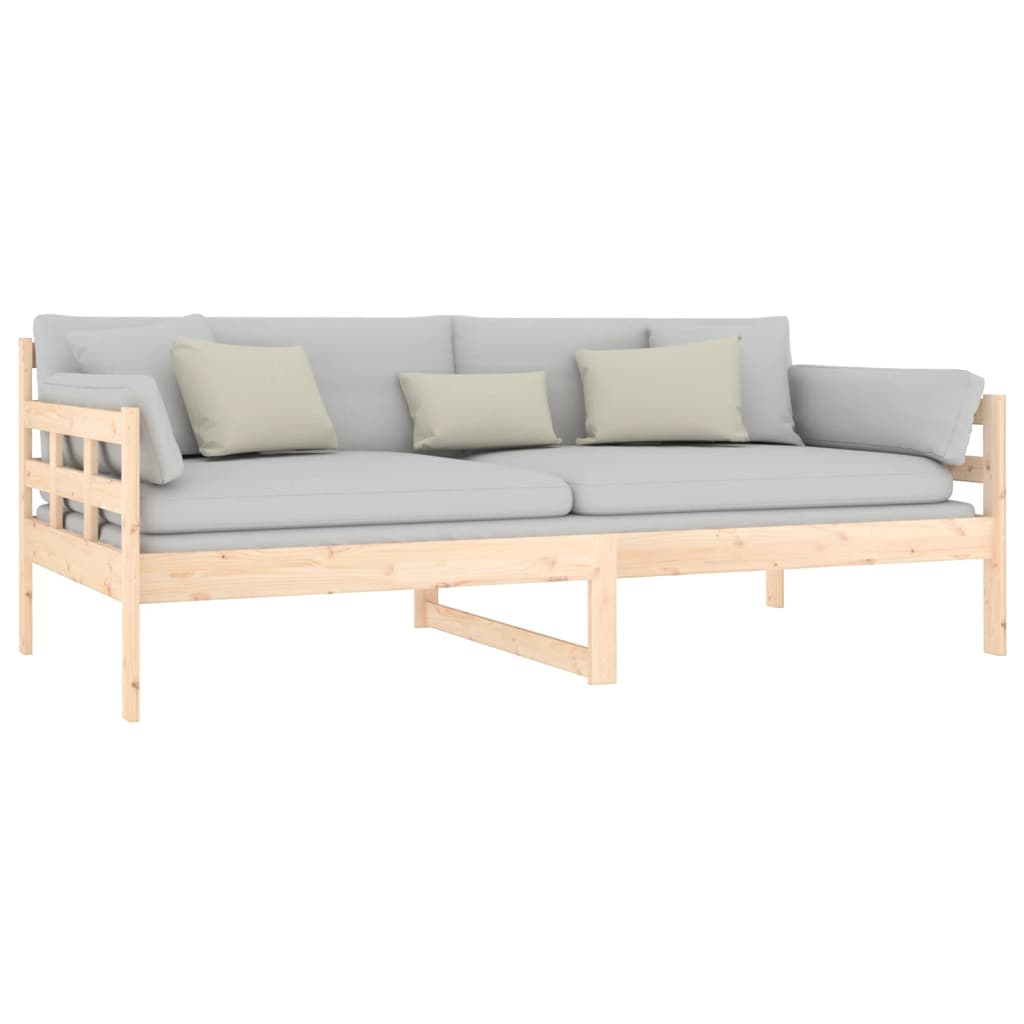 Daybed massivt fyrretræ - naturfarvet, 90 x 190 cm - number 6.