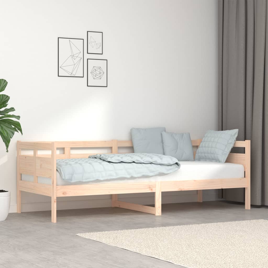 Daybed massivt fyrretræ - naturfarvet, 80 x 200 cm - number 1.