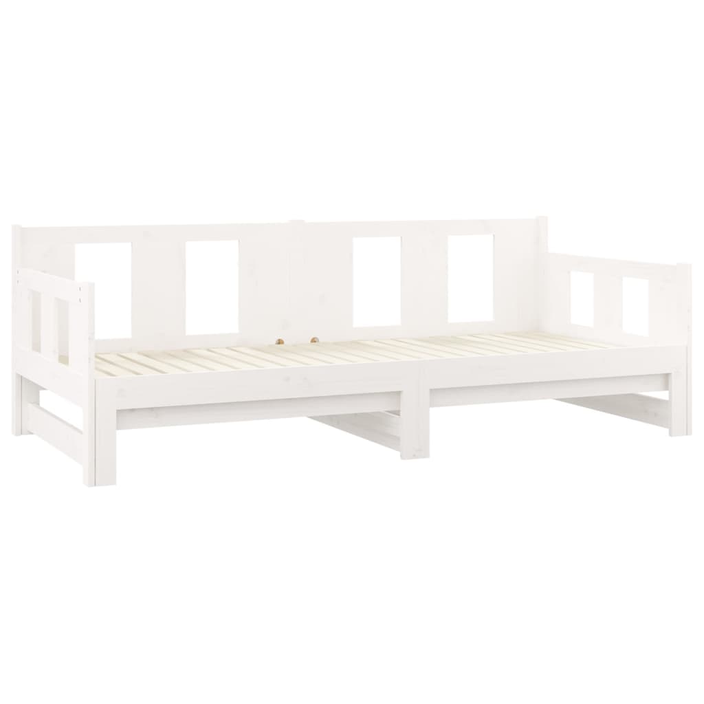Daybed s extraktem 2x (80x200) cm pevná borovice - bílá, 80 x 200 cm - number 7.
